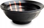 Emro Aziatica Japán Ramen tál, Tetsuaka Sunamekuro, kerámia, fekete-piros, 22×9cm (8715226401969)