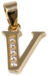Ékszershop Köves V betű arany medál (1315475)