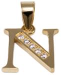 Ékszershop Köves N betű arany medál (1331985)