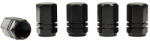Carmotion Szelepsapkák, hatszögletű alumínium, 5 db, fekete - Carmotion