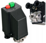  Nyomáskapcsoló kompresszorhoz 8/10bar 4-6.3A 2.2-2.5kW 400V 3/8+3x1/4 NE-MA