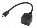 Cabletech HDMI adapter, dugó-2 x aljzat, 30cm kábelen (ZLA0791)
