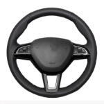 Skoda bőr kormányvédő - méretpontos, varrható kivitel Octavia Fabia Fabia Rapid (KVVW4)