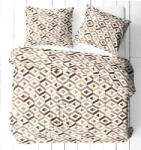  3 részes hosszú ágynemű huzat szett 140x220 cm / barna rombusz