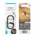 Nite Ize G-Series Dual Chamber Karabiner, rozsdamentes acél, dupla rekesz, fekete (094664050716)