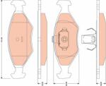 TRW GDB1751 Fékbetét készlet, tárcsafékek, elöl