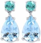 White & Black Csepp akvamarin drágaköves fülbevaló (AU14143)