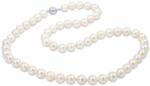 White & Black Édesvízi tenyésztett gyöngysor ezüst zárral - 7-7, 5mm - 45cm - AAA (GY1145)