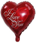 Mezőfi Team Kft Fólia lufi, szív, I love You, piros, keretes, rózsa, 40 cm