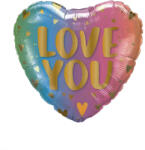 Mezőfi Team Kft Fólia lufi, szív, I love You, színátmenetes, 40 cm