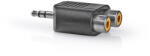 Nedis Sztereó audio adapter 1x3.5mm jack dugó - 2xRCA aljzat