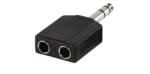 Nedis Sztereó audió adapter 1x6.3mm jack dugó - 2x6.3mm jack aljzat