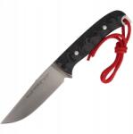 Muela Black Micarta 3D kés, Satin X50CrMoV15 (HUSKY-10M), bőr tok (HUSKY-10M)