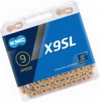 KMC Kerékpár lánc KMC X9 Ti-N Gold, 114 láncszem, 9 sebességes (BX09TI114)