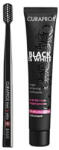 CURAPROX Black is White fogkefe+fogkrém szett - 90ml+1db ( Kiszerelés: 90ml+1db )
