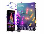 Twinkly Candies, 100 gyertya alakú RGB LED, átlátszó kábel (TWKC100RGB-T)