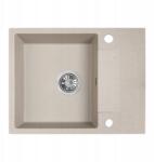 Kuchinox Mosogató Kuchinox Rab Granit, bézs, 1 rekeszes, 560×440mm, szifonnal (SBF 413Y)