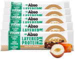 Abso Layered Protein Bar Kínáló (16db x 50 g) - Mogyorókrémes-karamellás ízű vegán fehérjeszelet