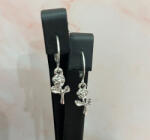 Pink Dream Beauty Blooming Rose Drops - rózsa fülbevaló Szín: Ezüst