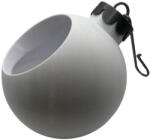 Formarium Asztali gömb alakú karácsonyi tároló - fehér/szürke (14 cm)