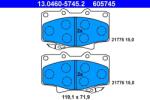 ATE 13.0460-5745.2 Set placute frana, frana disc
