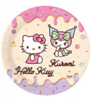 Hello Kitty Kuromi papírtányér 8 db-os 23 cm FSC