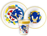 Sonic, a sündisznó Sonic a sündisznó Rings csúszásmentes étkészlet, micro műanyag szett