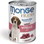 Monge(Gemon) Monge Fresh Dog Adult Chunks in Loaf with Veal - Пълноценна и балансирана мокра храна за кучета в зряла възраст, вкусни хапки в пастет с телешко, 400 гр