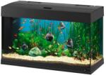Ferplast Dubai 80 LED Black - Оборудван аквариум с филтър и осветление, 125 литра, дебело стъкло 6мм. , 81x36x51см. черен