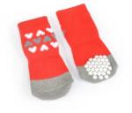 Camon Dog socks - hearts fantasy - Кучешки чорапи, червени 4 броя - XL - 5см