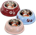 Camon Steel and colour plastic bowls - метална купичка за кучета 450 мл 13 см. син, червен, розов