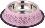 Anipro Bubbles No Slip - Метална купа с неплъзгащо дъно за храна и вода за кучета, розозва 33 см, 2000 мл