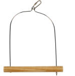Duvo Plus Wooden Bird Swing - Дървена кацалка за клетки на птици 24х17.5х1.5 см
