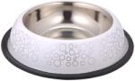 Anipro Bubbles No Slip - Метална купа с неплъзгащо дъно за храна и вода за кучета, бяла 30 см, 1500 мл