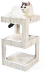 Freedog Rascador Balcony - Катерушка с драскало за коте с платформи за почивка, 34 x 34 x 60 см. - кремава