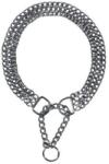 TRIXIE Semi - Choke Chain Chromed Triple Row - Троен метален нашийник , колие за кучета 60см / 2.5 см