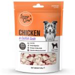Jerky Time - Премиум лакомство за кучета, суши с истинско пилешко месо и риба треска, годно за човешка консумация, 80 гр