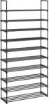 SONGMICS cipőtartó állvány 30 × 94 × 206 cm, fekete színben (LSA10BKV1) - tutihome