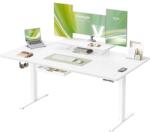 VASAGLE Magasságállítható íróasztal, 160 x 80 cm, fehér (LSD156WB01)