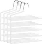SONGMICS Csúszásmentes nadrágakasztók 4 db-os készlet, 32 x 35 x 0, 5 cm, fehér (CRI034W02)