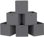 SONGMICS 6db összecsukható tárolódoboz, szövet tárolókockák, szürke (RFB02G-3)