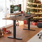 VASAGLE Magasságállítható íróasztal, 160 x 80 cm, vintage barna (LSD156KD01)