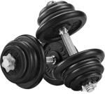 SONGMICS Öntöttvas kézi súlyzó szett, állítható, fekete (SYL50BS)