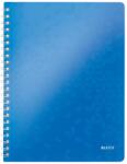 Leitz Spirálfüzet kockás LEITZ Wow A/4 80 lapos kék
