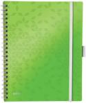 Leitz Spirálfüzet kockás LEITZ Wow Active A/4 80 lapos zöld