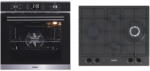 Samus Pachet Samus ONL37 Cuptor incorporabil Samus SC625GDX5, Electric, 75 L, 5 functii + Plita incorporabila SAMUS PSG-64SMGN2, Gaz, 4 arzatoare, Gratare din fonta, Aprindere electrica, Sticla mata, 58 cm,