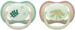 Philips Set 2 Suzete Philips-Avent Ultra Air SCF376/31 Ortodontice Fara BPA 6-18luni pentru Noapte cu Buton Fosforescent Pastel (SCF376/31)