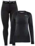Craft Core Wool Merino black Női termál szett M