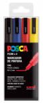 uni 4 jelölőből álló készlet Posca PC-3M Basic (TUPC3M4AL)