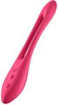 Satisfyer Stimulator Multifunctional Bendable Elastic Joy 10 Moduri Vibratii Silicon USB Rosu 19.9 Vibrator
